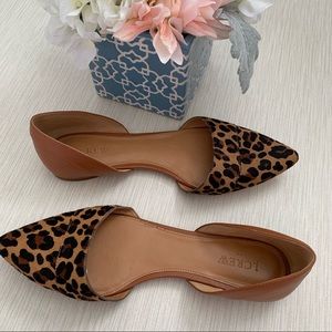 J. Crew • Leopard and tan d'orsay flats